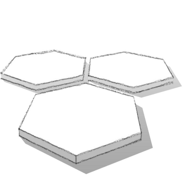 Акустическая панель остров k&r design ost шестиугольник ø 600х40 мм ral 9003