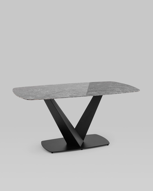 Стол обеденный аврора 160*90 керамика черная ут000036908 stool group